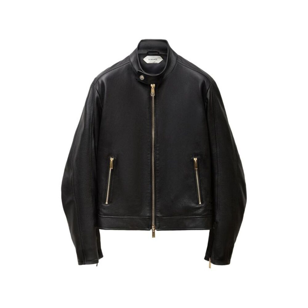Versace Black Jackets - Leather Jackets Men